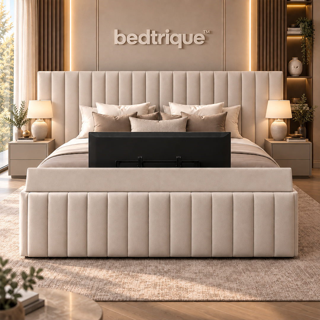 2026 Bedflix Duke TV Bed frame (3 Piece Headboard)