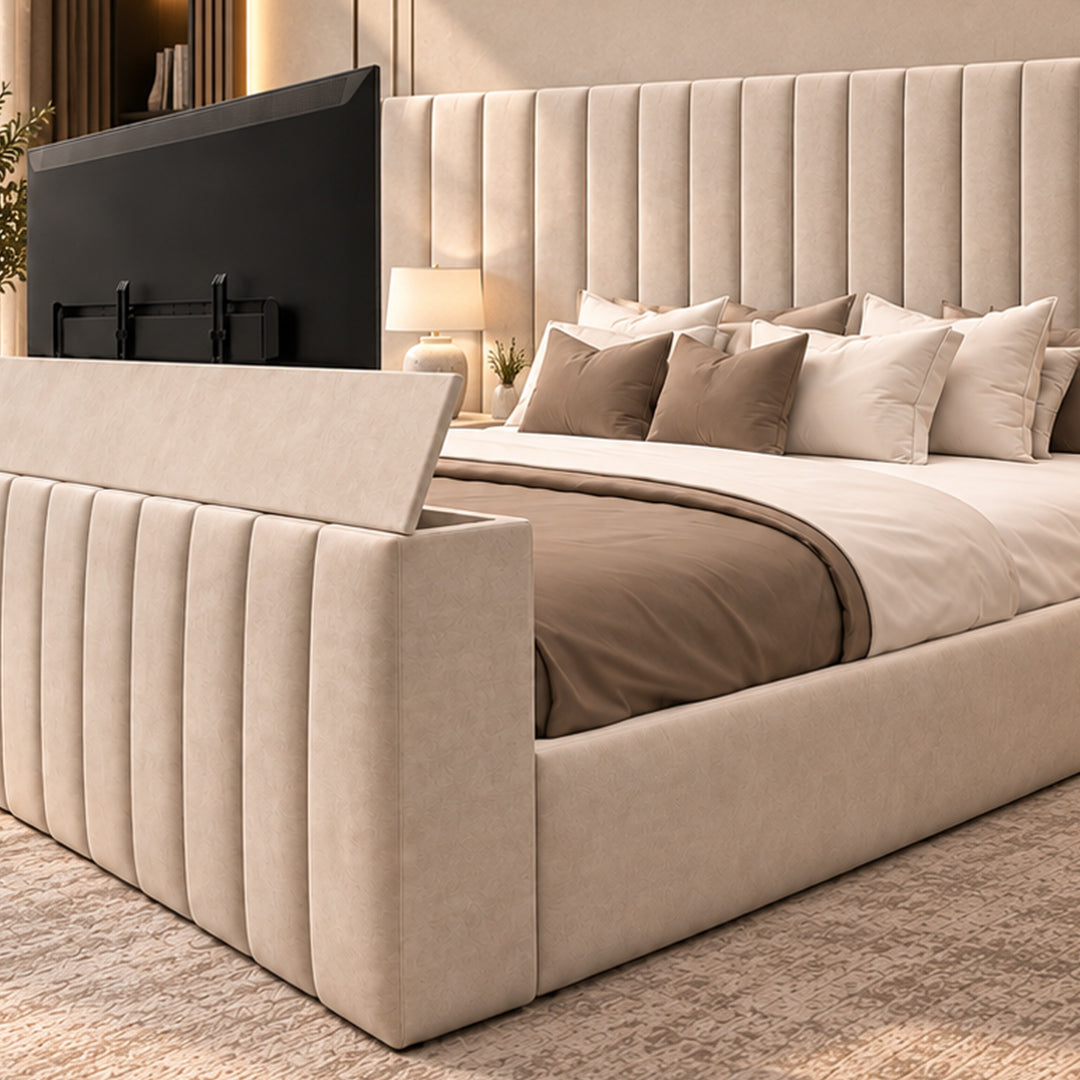 2026 Bedflix Duke TV Bed frame (3 Piece Headboard)