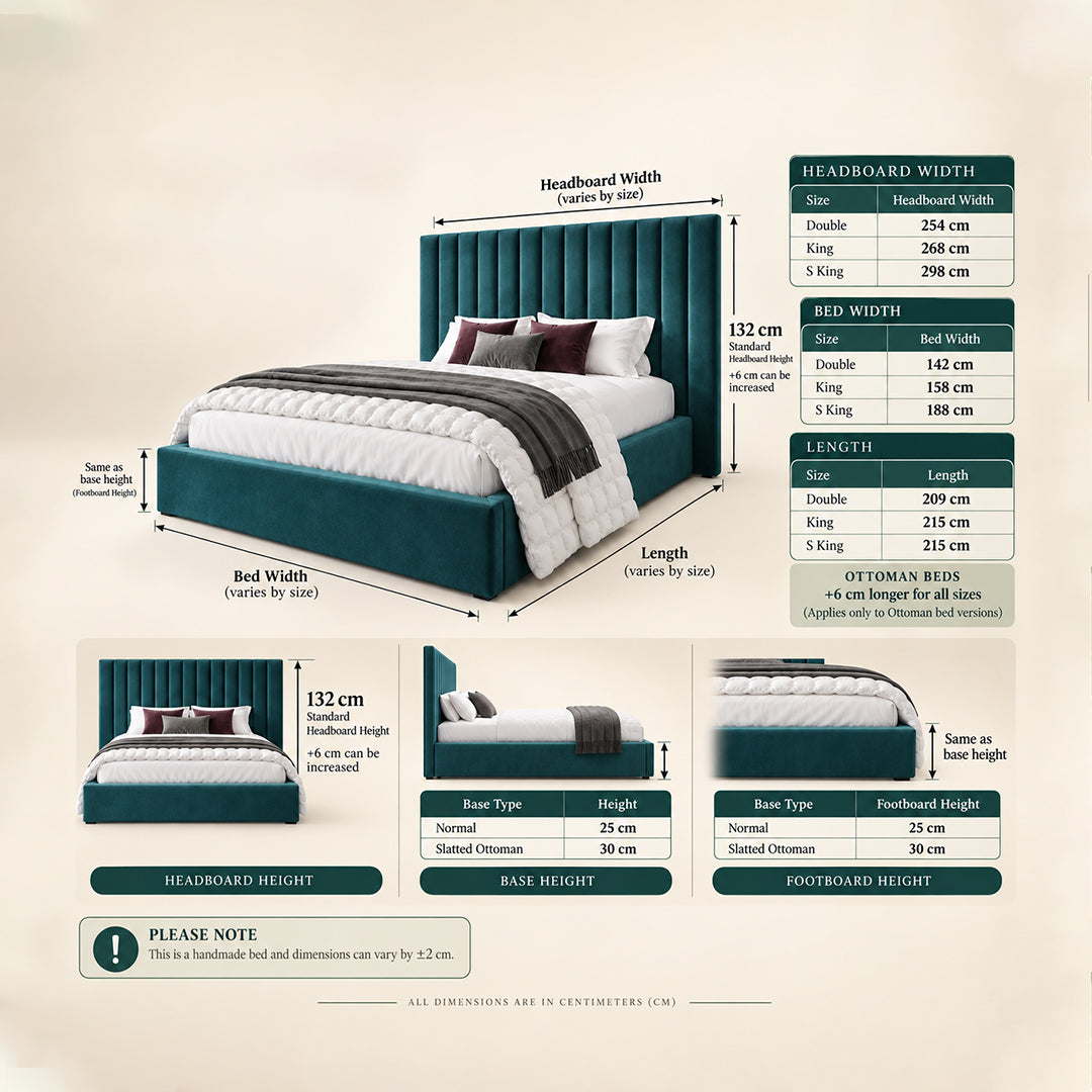 2026 Duke Of bedtrique™ Luxury Hotel Style Wide 3 Piece Headboard Bed