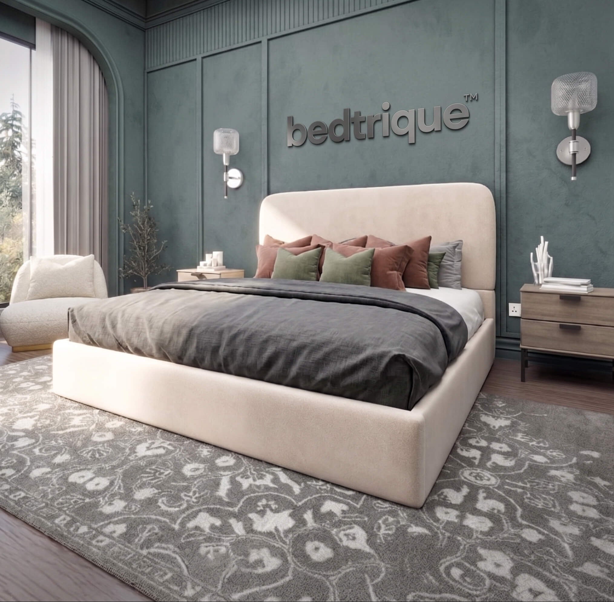 2026 Mona Lisa bed with optional ottoman storage