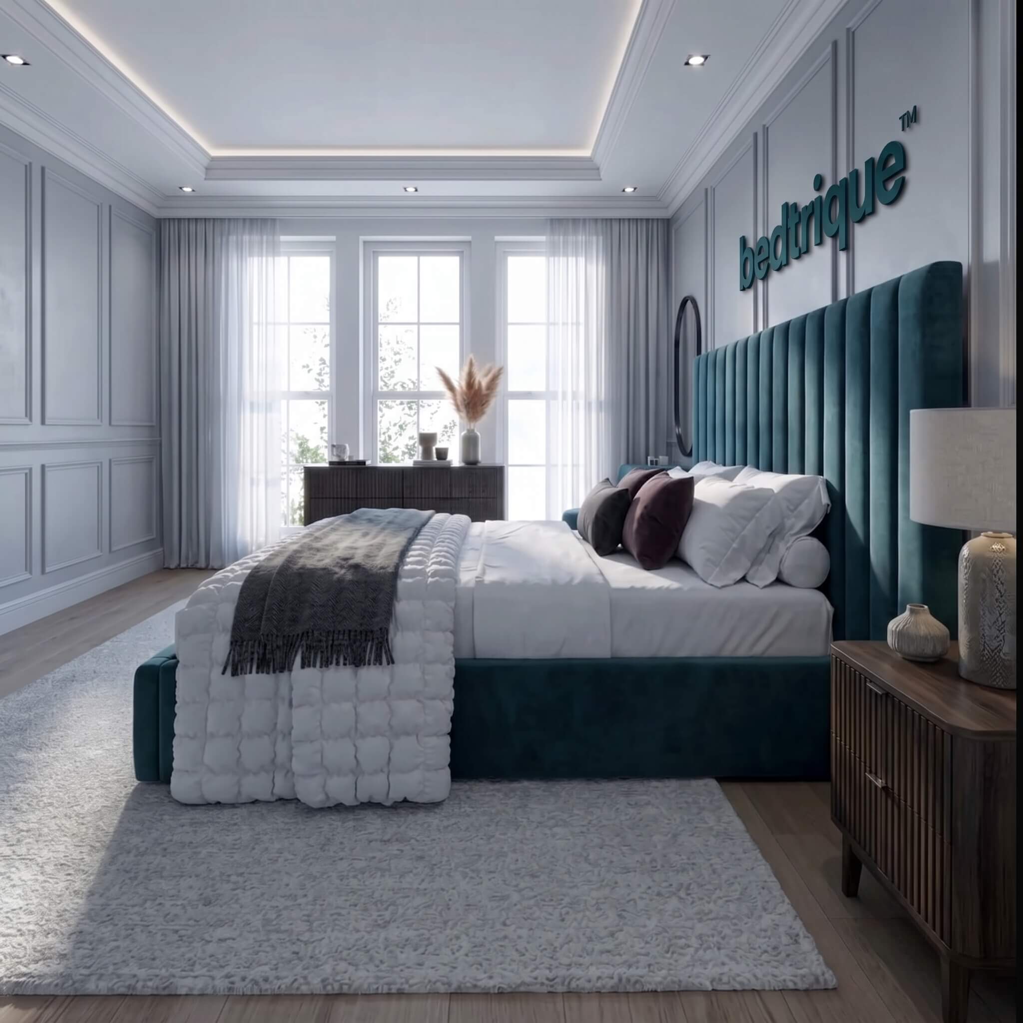 2026 Duke Of bedtrique™ Luxury Hotel Style Wide 3 Piece Headboard Bed
